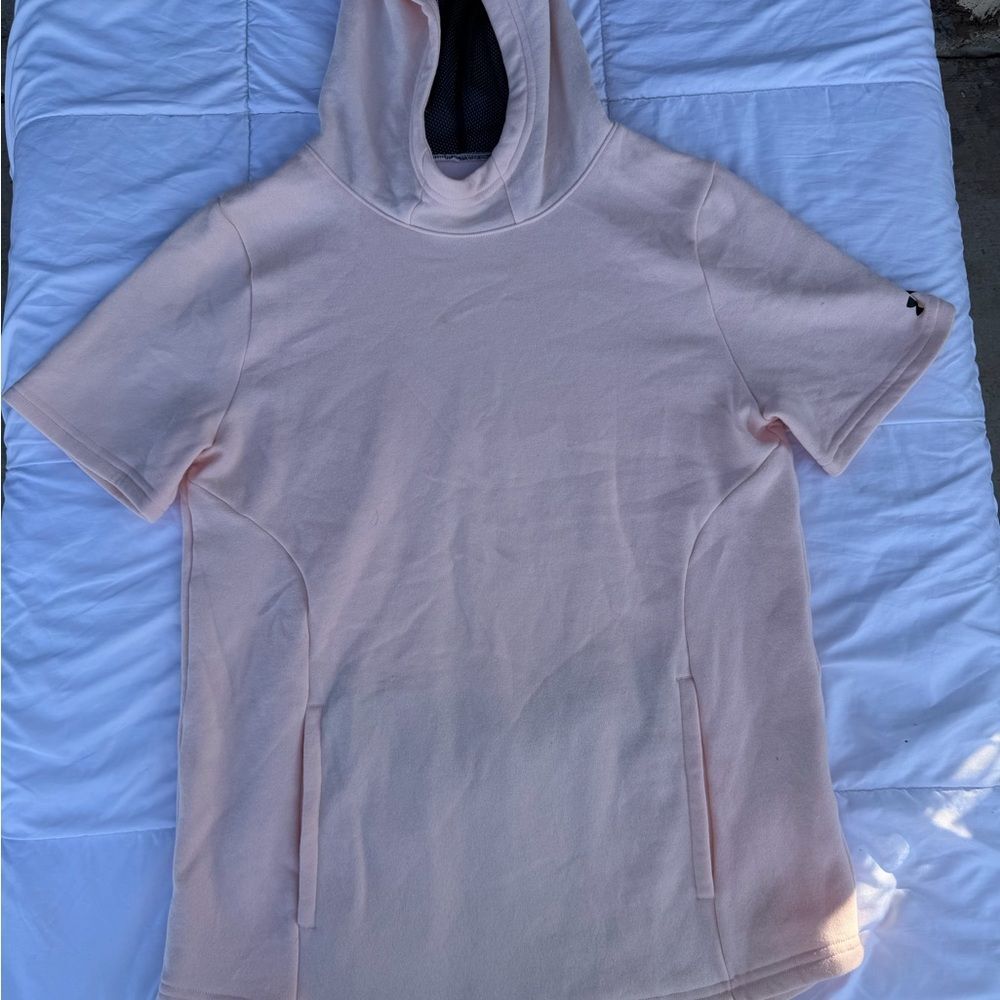 Under Armour Pink Short Sleeve Hoodie M